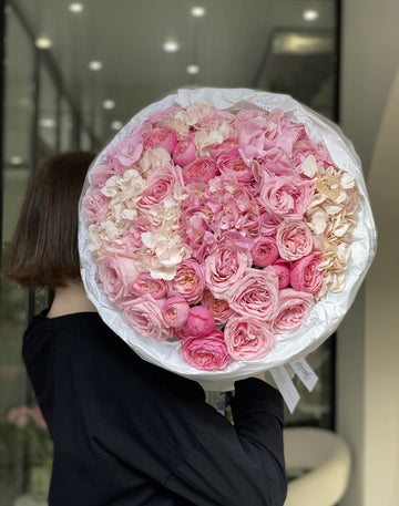 Pink Rose & Hydrangea Bouquet