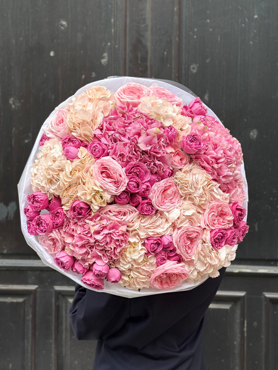 Pink Rose & Hydrangea Bouquet