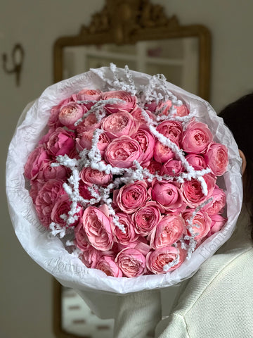 Pink Rose & Frosted Asparagus