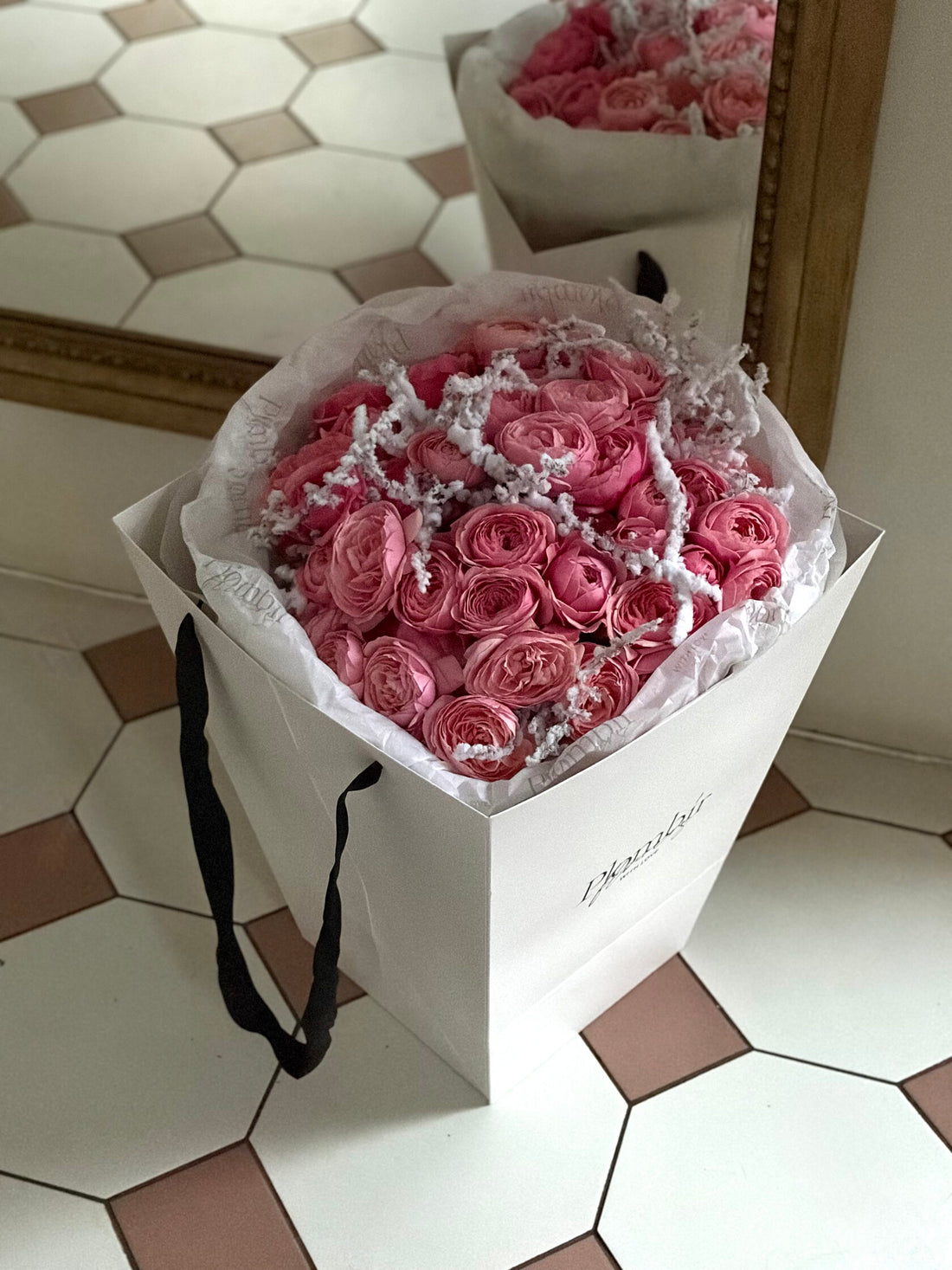 Pink Rose & Frosted Asparagus