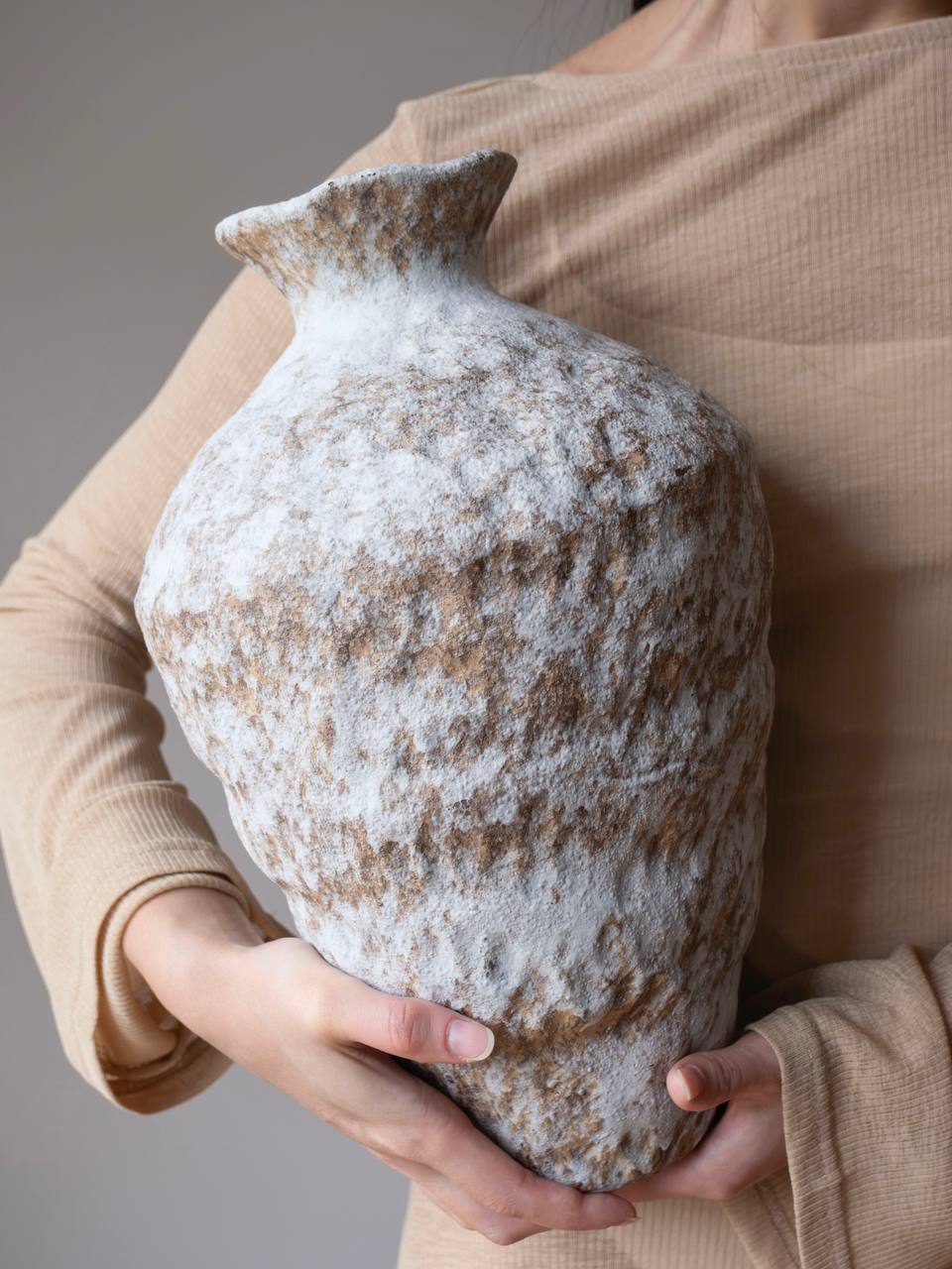 Antique Light Ceramic Vase